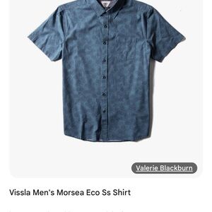 VISSLA Blue Casual Button Down Shirt Relaxed Fit NEW with tags